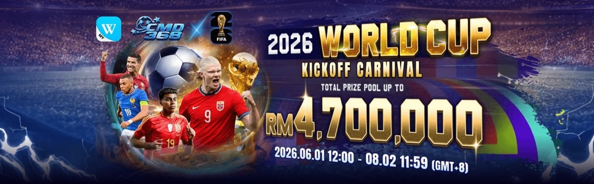 Winbox CMD368 2026 World Cup kickoff carnival banner