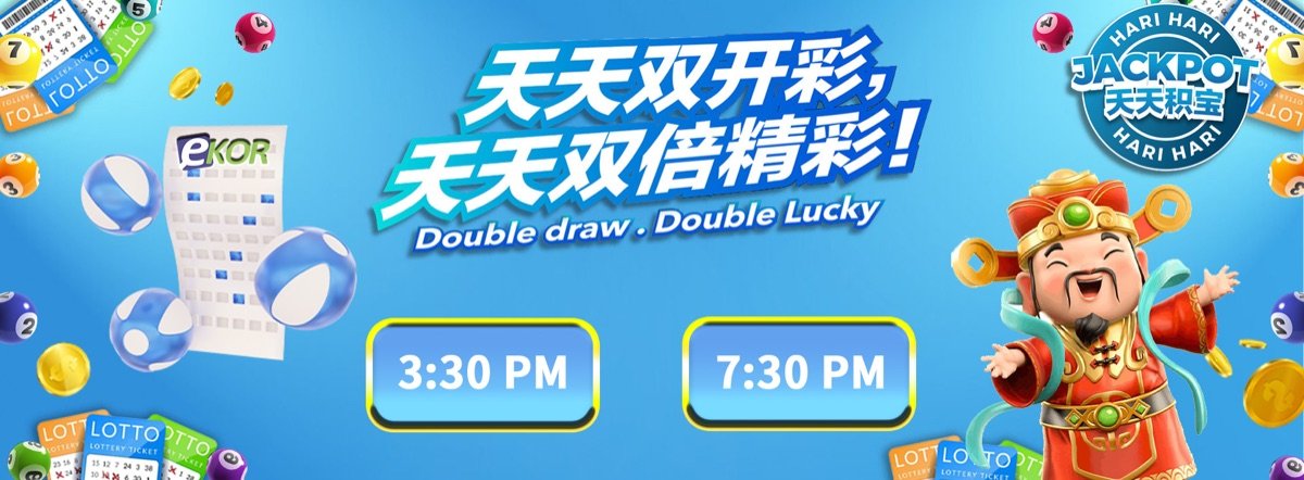 Winbox Hari Hari Jackpot banner showing two daily draw times